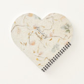 Personalized trendy mulberry artwork with hearts notitieboek (Achterkant)