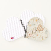 Personalized trendy mulberry artwork with hearts notitieboek (Binnen)