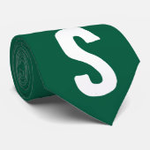 Personalized Trendy olive green Modern letters Stropdas (Opgerold)