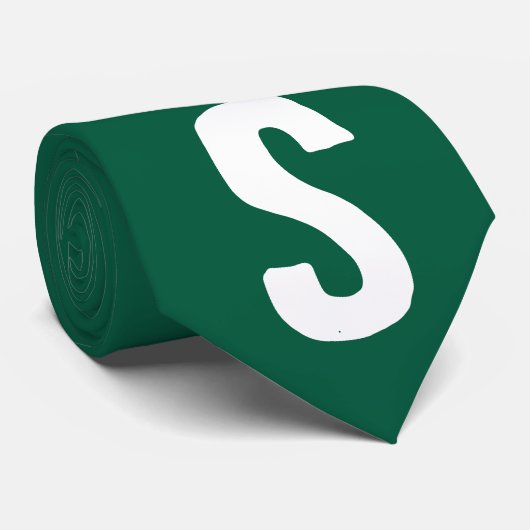 Personalized Trendy olive green Modern letters Stropdas (Opgerold)