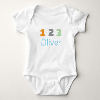Personalized Triplets Outfit, Custom 1 2 3  Romper