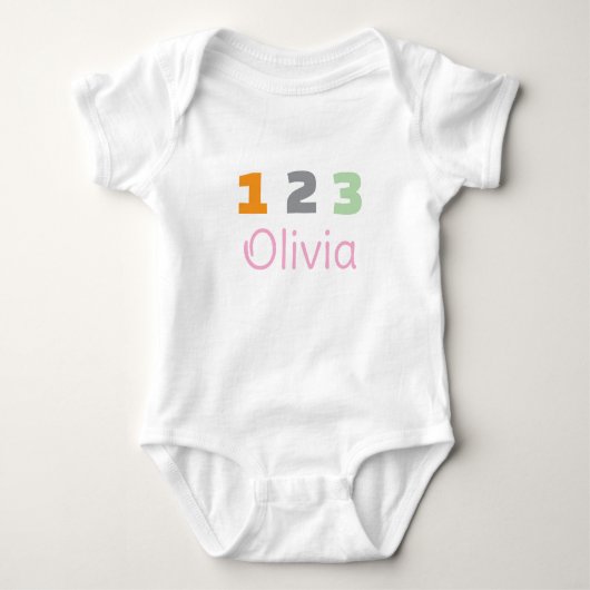 Personalized Triplets Outfit, Custom 1 2 3 Romper (Voorkant)