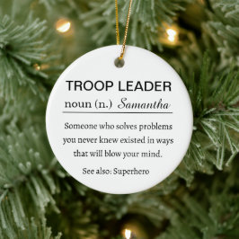 Personalized Troop Leader Definition Keramisch Ornament