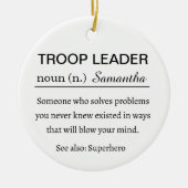 Personalized Troop Leader Definition Keramisch Ornament (Voorkant)