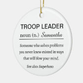 Personalized Troop Leader Definition Keramisch Ornament (Links)