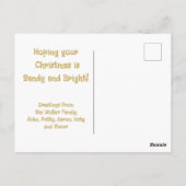 Personalized Tropical Christmas Holiday Pineapple Briefkaart (Achterkant)