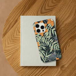 Personalized Tropical Floral Leaves  iPhone 15 Pro Max Hoesje