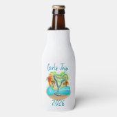 Personalized Tropical Island Flesjeskoeler (Fles Voorkant)