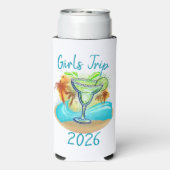 Personalized Tropical Island Seltzer Blikjeskoeler (Seltzer Achterkant)