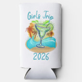 Personalized Tropical Island Seltzer Blikjeskoeler (Voorkant)