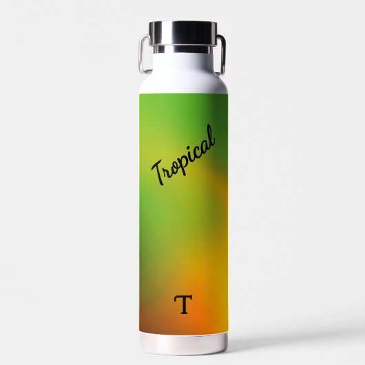 Personalized Tropical Melon Green Waterfles (Voorkant)