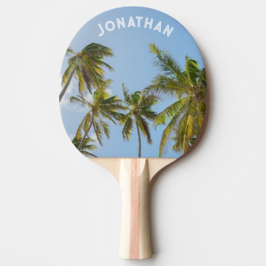 Personalized Tropical Palm tree Tafeltennisbatje (Voorkant)
