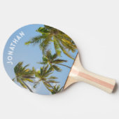 Personalized Tropical Palm tree Tafeltennisbatje (Zijkant)