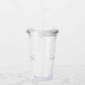 Personalized Tropical Wedding Destination Weekend Acryl Drinkbeker (Rechts)