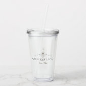 Personalized Tropical Wedding Destination Weekend Acryl Drinkbeker (Achterkant)