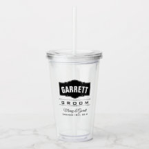 PERSONALIZED TROUWACRYLIC TUMBLER VOOR DE BRUIDEGO