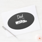 Personalized Trucker Dad Sticker with Semi Truck  (Envelop)