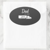 Personalized Trucker Dad Sticker with Semi Truck  (Tas)