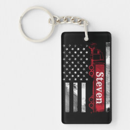 Personalized Trucker Flag Sleutelhanger