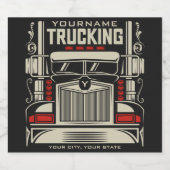 Personalized Trucking 18 Wheeler BIG RIG Trucker Bier Etiket (Enkel label)