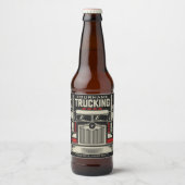 Personalized Trucking 18 Wheeler BIG RIG Trucker Bier Etiket (Voorkant)