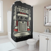 Personalized Trucking 18 Wheeler BIG RIG Trucker Douchegordijn (In situ)