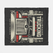 Personalized Trucking 18 Wheeler BIG RIG Trucker Fleece Deken (Voorkant (Horizontaal))