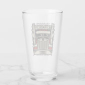 Personalized Trucking 18 Wheeler BIG RIG Trucker Glas (Achterkant)
