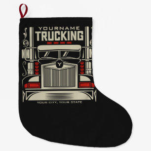 Personalized Trucking 18 Wheeler BIG RIG Trucker Grote Kerstsok