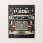 Personalized Trucking 18 Wheeler BIG RIG Trucker Legpuzzel (Verticaal)