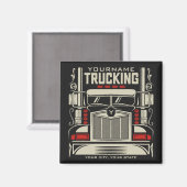 Personalized Trucking 18 Wheeler BIG RIG Trucker Magneet (Voorkant / Achterkant)