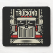 Personalized Trucking 18 Wheeler BIG RIG Trucker Muismat (Voorkant)