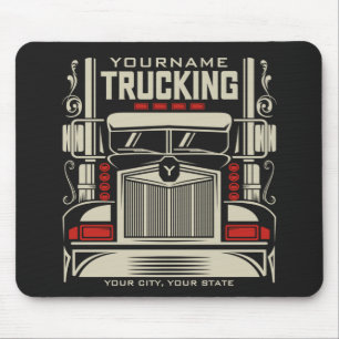 Personalized Trucking 18 Wheeler BIG RIG Trucker Muismat