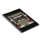 Personalized Trucking 18 Wheeler BIG RIG Trucker Notitieboek (Rechterzijde)