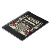 Personalized Trucking 18 Wheeler BIG RIG Trucker Notitieboek (Linkerzijde)