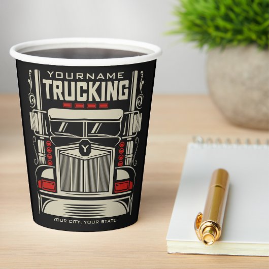 Personalized Trucking 18 Wheeler BIG RIG Trucker Papieren Bekers