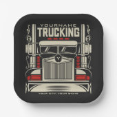 Personalized Trucking 18 Wheeler BIG RIG Trucker Papieren Bordje (Voorkant)