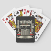 Personalized Trucking 18 Wheeler BIG RIG Trucker Pokerkaarten (Achterkant)