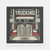Personalized Trucking 18 Wheeler BIG RIG Trucker Servet (Voorkant)