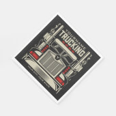 Personalized Trucking 18 Wheeler BIG RIG Trucker Servet (Hoek)