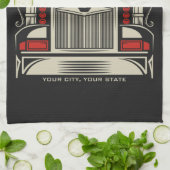 Personalized Trucking 18 Wheeler BIG RIG Trucker Theedoek (Gevouwen)