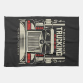 Personalized Trucking 18 Wheeler BIG RIG Trucker Theedoek (Horizontaal)