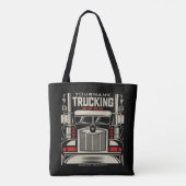 Personalized Trucking 18 Wheeler BIG RIG Trucker Tote Bag (Achterkant)