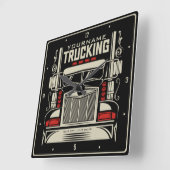 Personalized Trucking 18 Wheeler BIG RIG Trucker Vierkante Klok (Hoek)