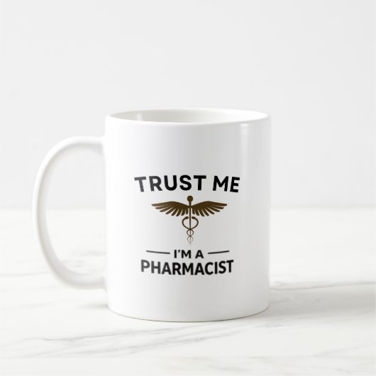 Personalized Trust Me I’m a Pharmacist Design Koffiemok (Links)