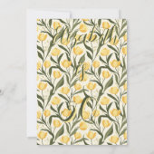 Personalized Tulip Themed Birthday Kaart (Achterkant)