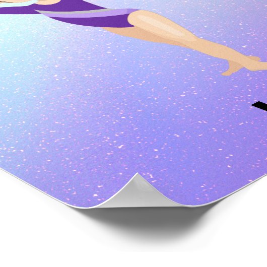 PERSONALIZED TURNEN RAINBOW MEISJES POSTER (Hoek)