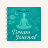 Personalized Turquoise Dream Journal Notebook Notitieboek (Voorkant)