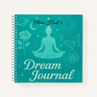 Personalized Turquoise Dream Journal Notebook Notitieboek