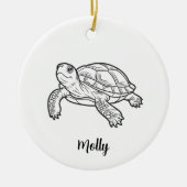 Personalized Turtle Christmas Keramisch Ornament (Voorkant)